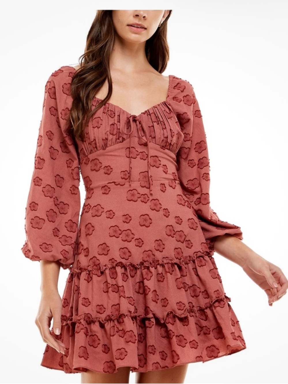 City Studios mini dress, peasant style, NWT